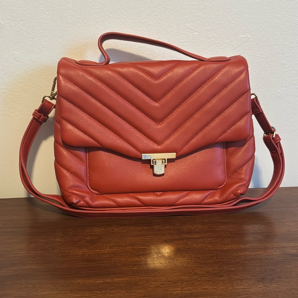 A New Day Quilted Faux Leather Top Handle Bag - Picture 1 of 9